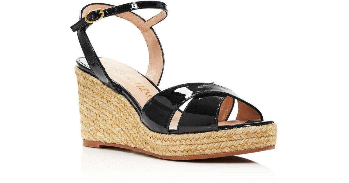 rosemarie patent leather wedge sandals