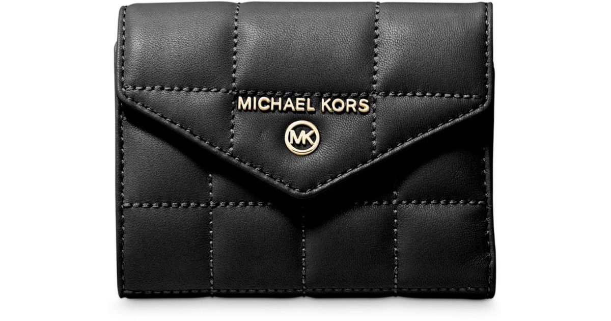 MICHAEL Michael Kors Synthetic Jet Set Charm Medium Envelope Trifold in Black | Lyst