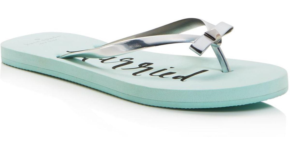 kate spade bride flip flops