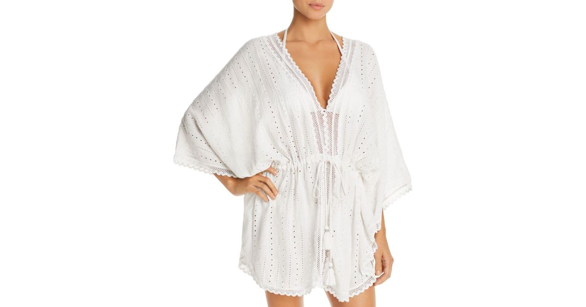 white eyelet cover up