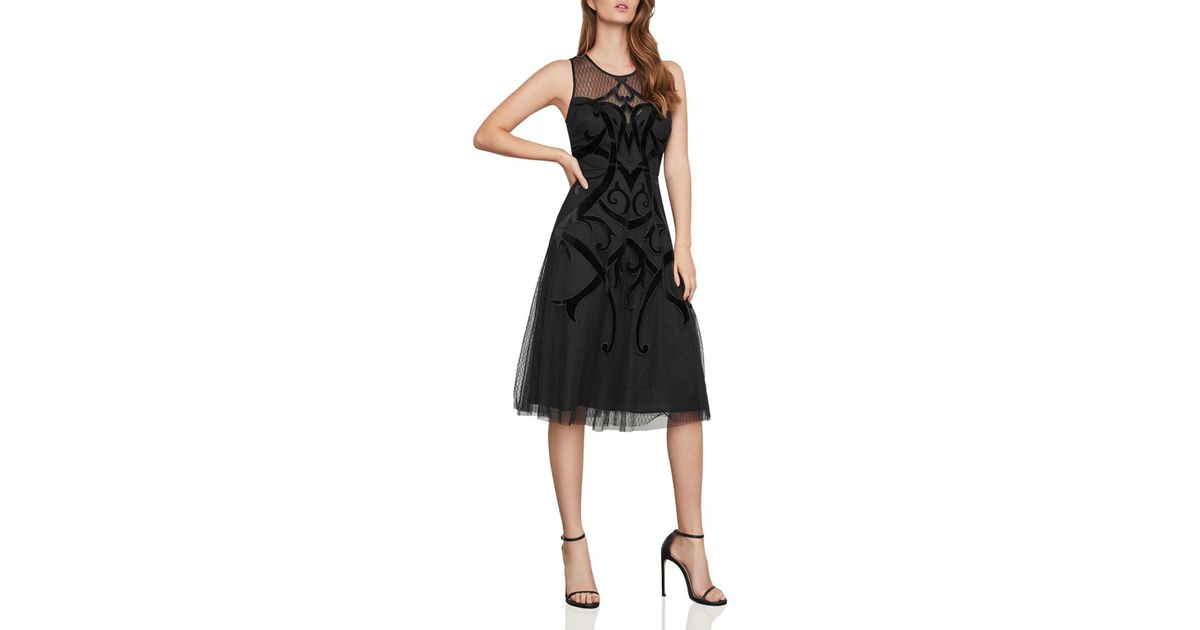 bcbg velvet applique dress