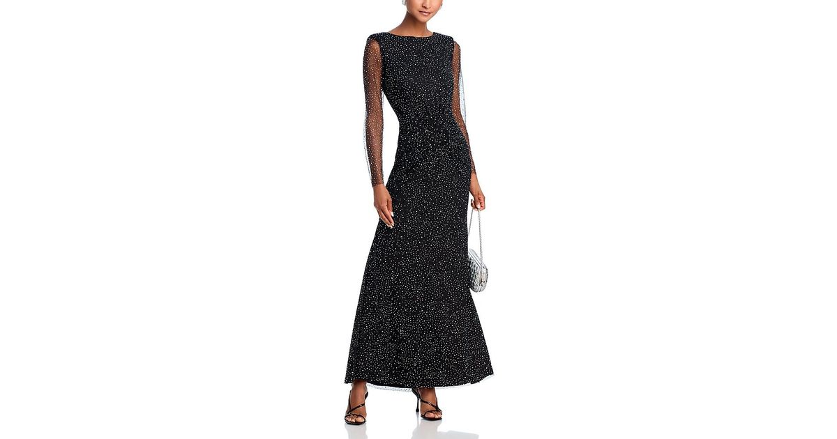 Aqua X Wicked Embellished Twist Maxi Dress in Black | Lyst