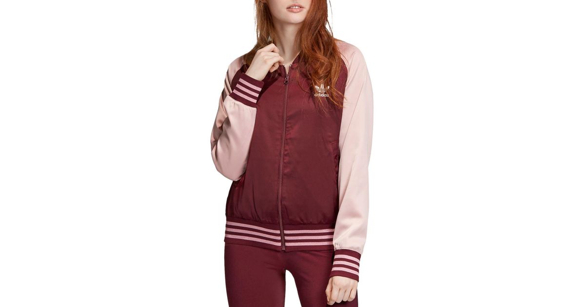 adidas satin bomber jacket