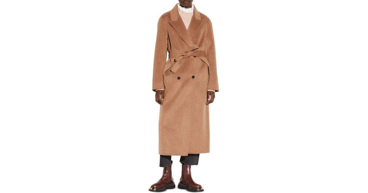 sandro double breasted wool coat