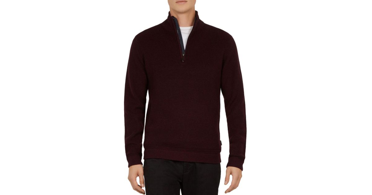 ted baker half zip funnel neck jumper