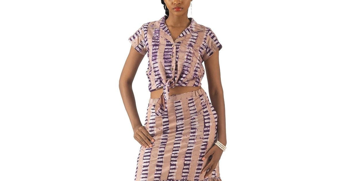 Busayo Feyisayo Tie Front Top in Red | Lyst