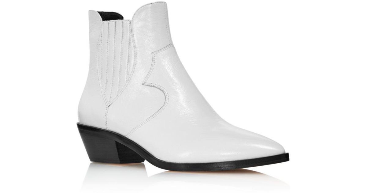 white booties low heel