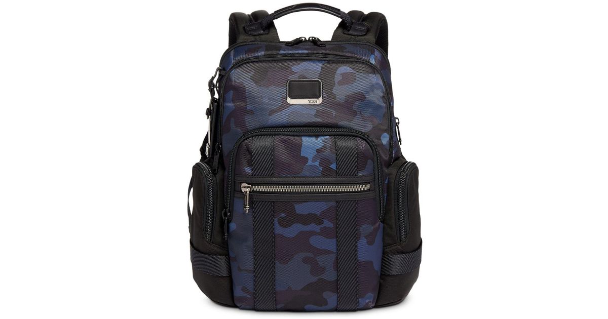 tumi blue camo backpack