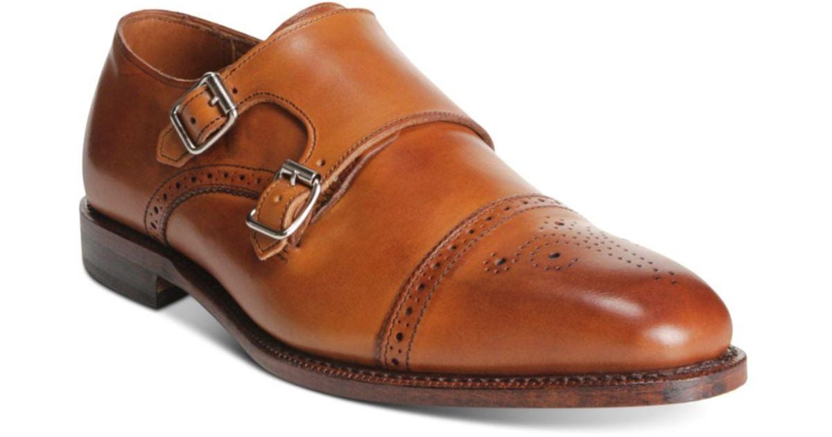 Allen Edmonds St. John's Double Buckle Monk Strap Cap Toe Dress Shoes