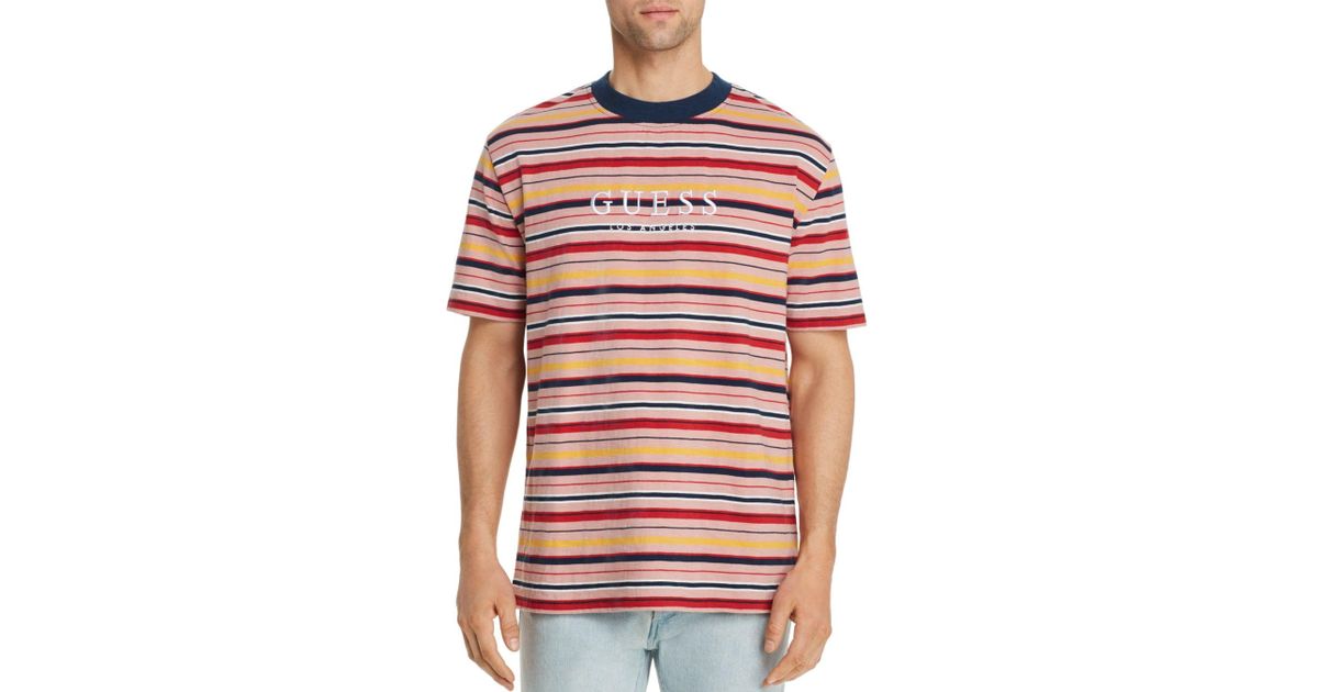 guess pop art striped tee