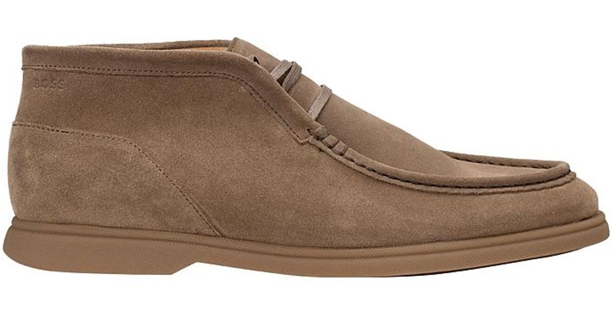 BOSS Hugo Suede Sienne Chukka Boots in Brown for Men | Lyst display picture 1