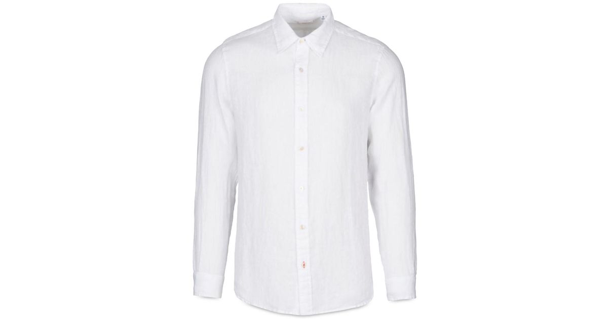 Swims Amalfi Linen Regular Fit Button Down Shirt in White for Men | Lyst