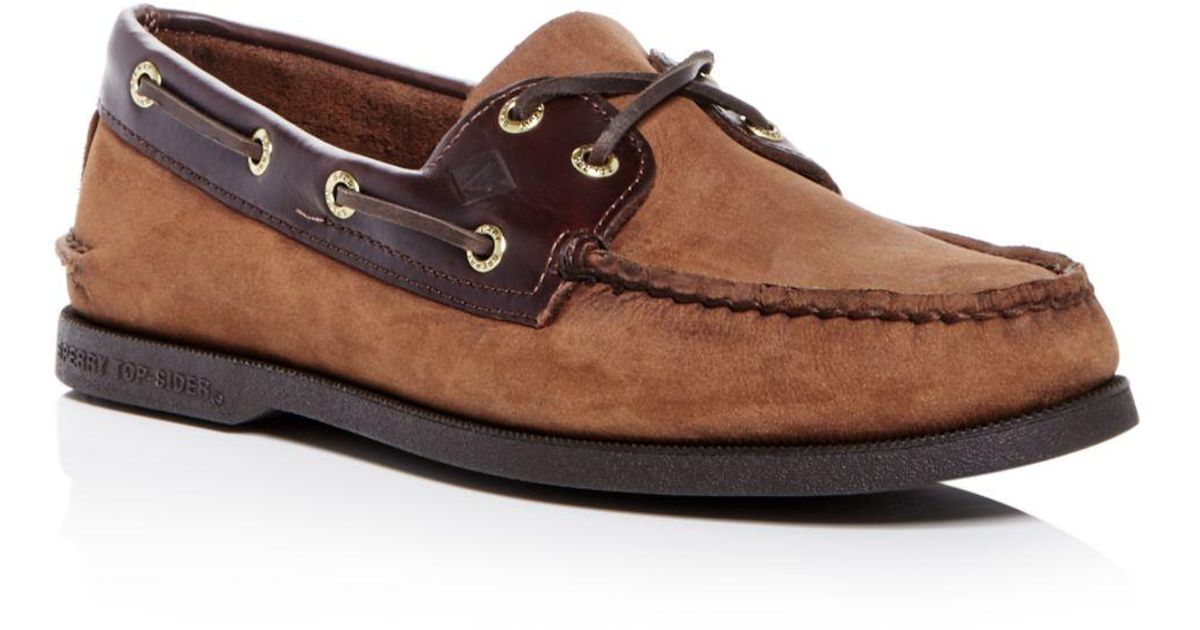 Two Eye Nubuck Leather Boat Shoes 