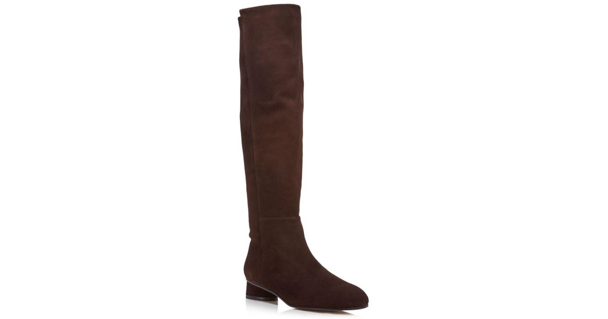 stuart weitzman women's eloise 30 almond toe suede boots