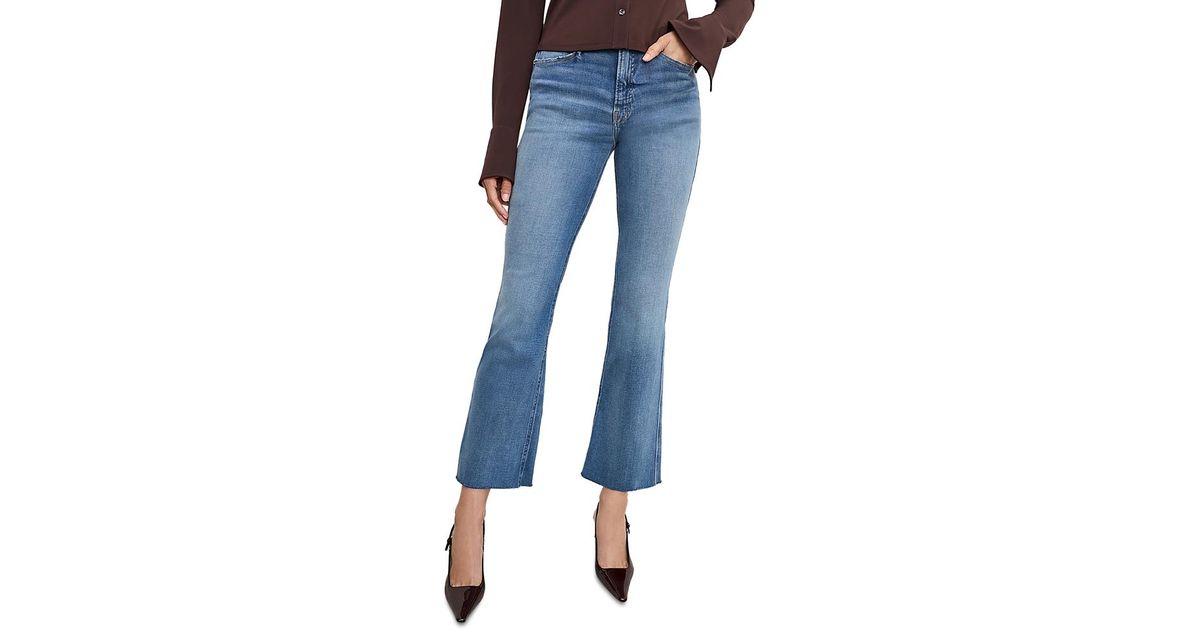 GOOD AMERICAN Soft Tech Good Standard Kick Flare Jeans in Blue | Lyst