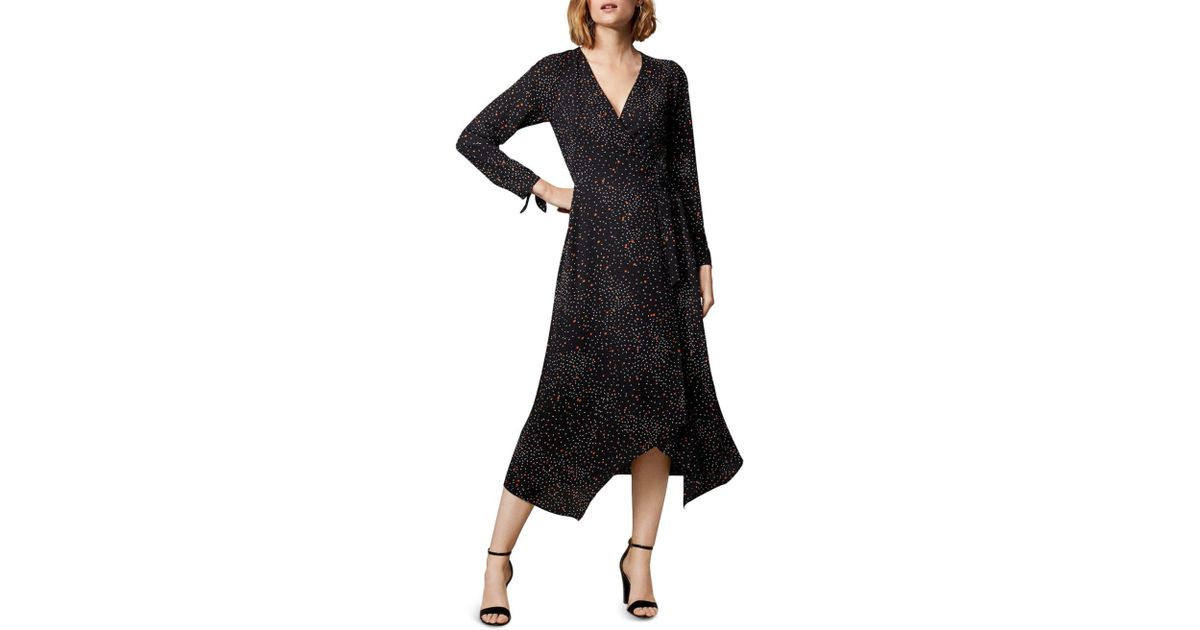 karen millen star print midi dress