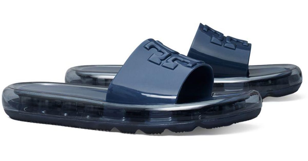 Tory Burch Rubber Bubble Jelly Slide Sandals in Navy (Blue) | Lyst