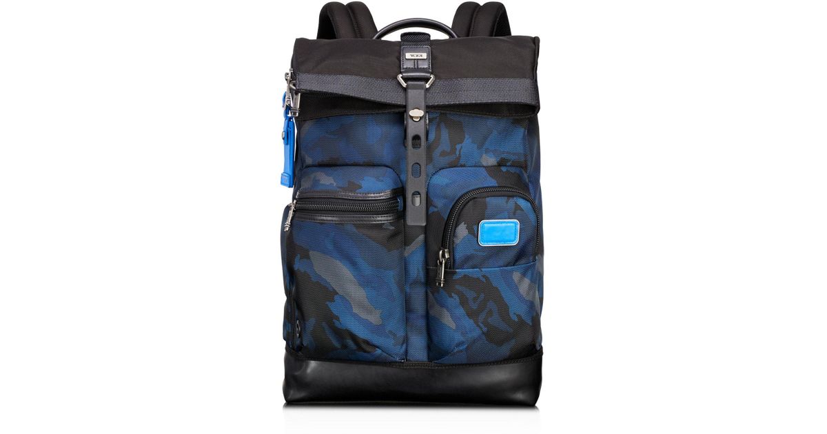 tumi backpack blue camo