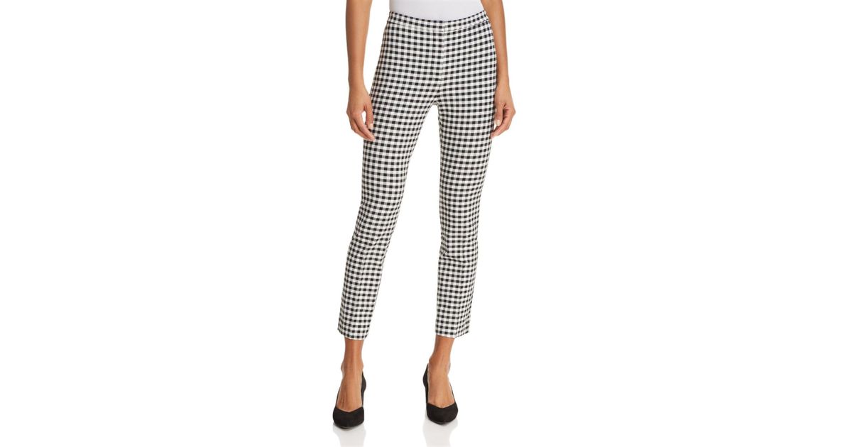black and white gingham pants