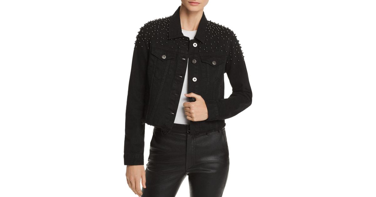 Pistola Brando Beaded Cropped Denim 