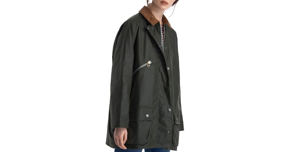 Barbour By Alexachung Edith Waxed Cotton Jacket in Black - Lyst
