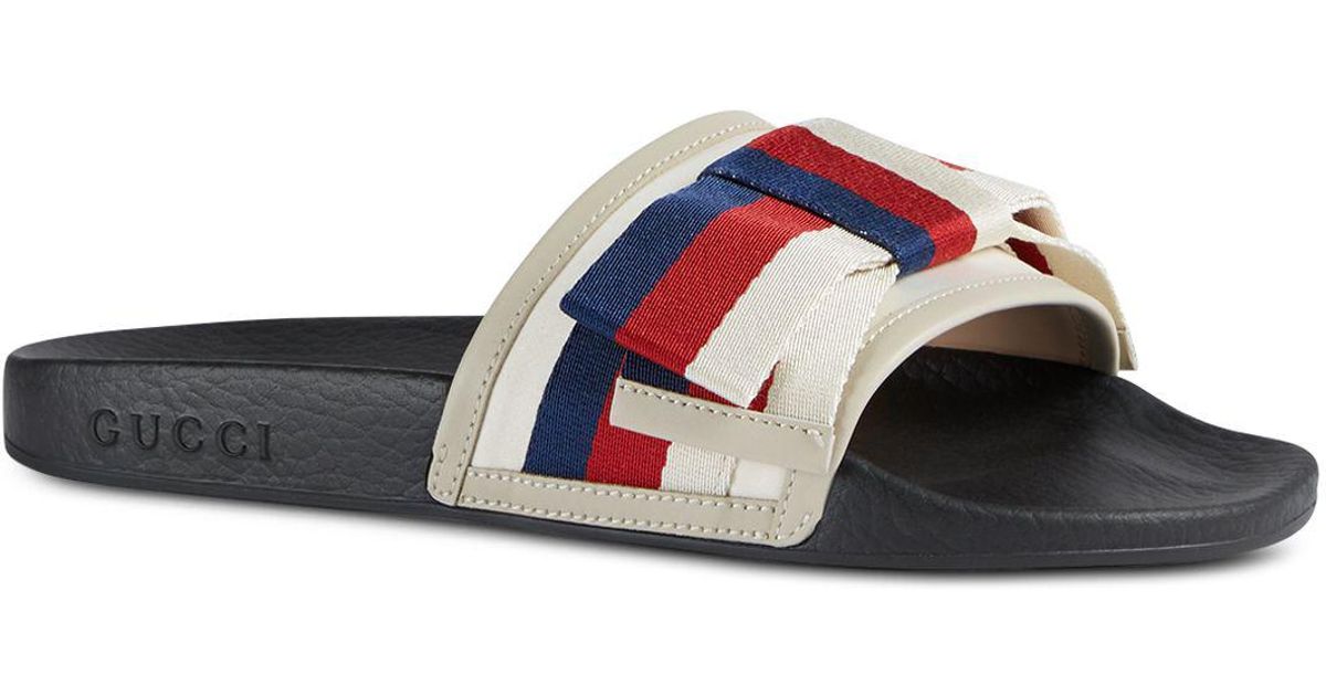 womens gucci slides with bow