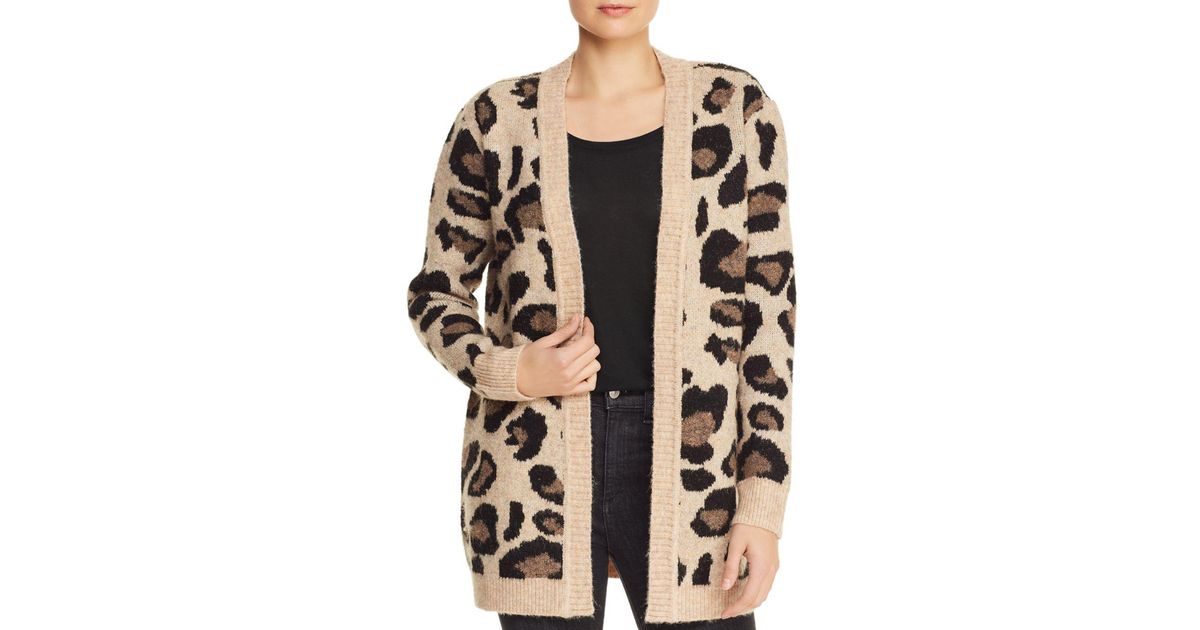 aqua animal print cardigan