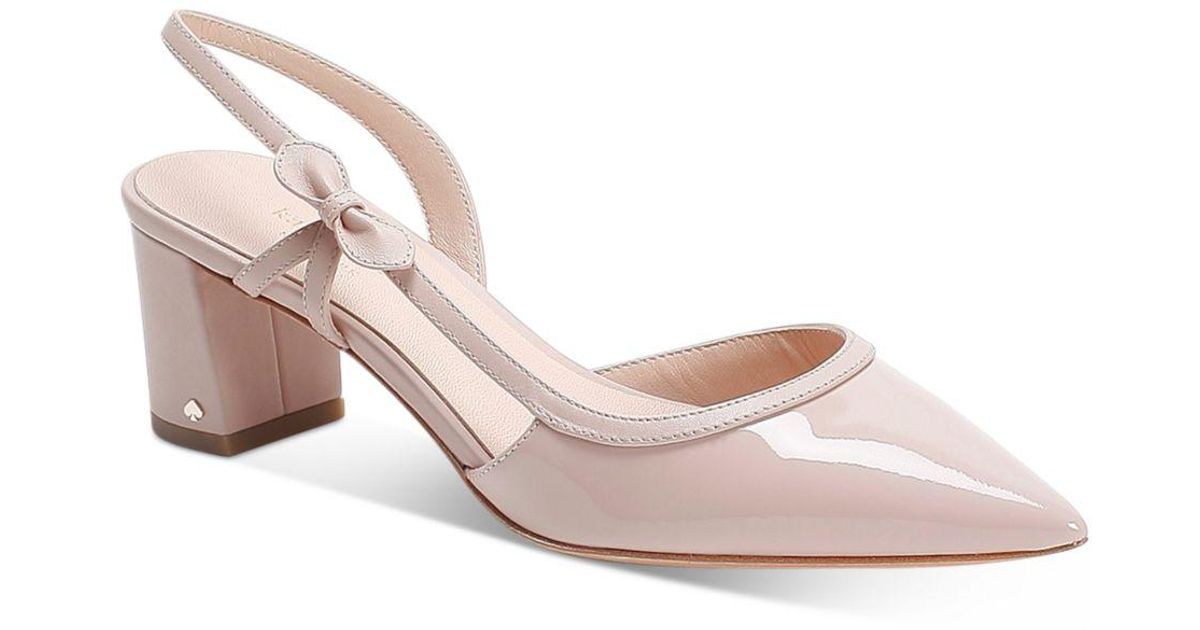 Kate Spade Leather Midge Bow Mid - Heel 