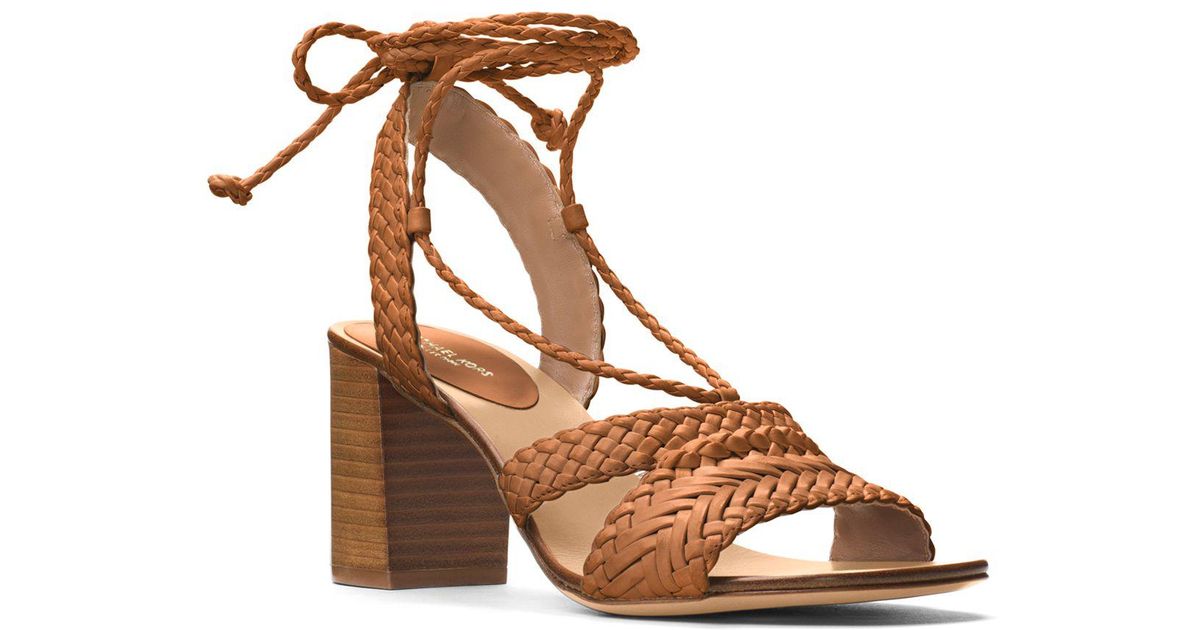 woven heeled sandals