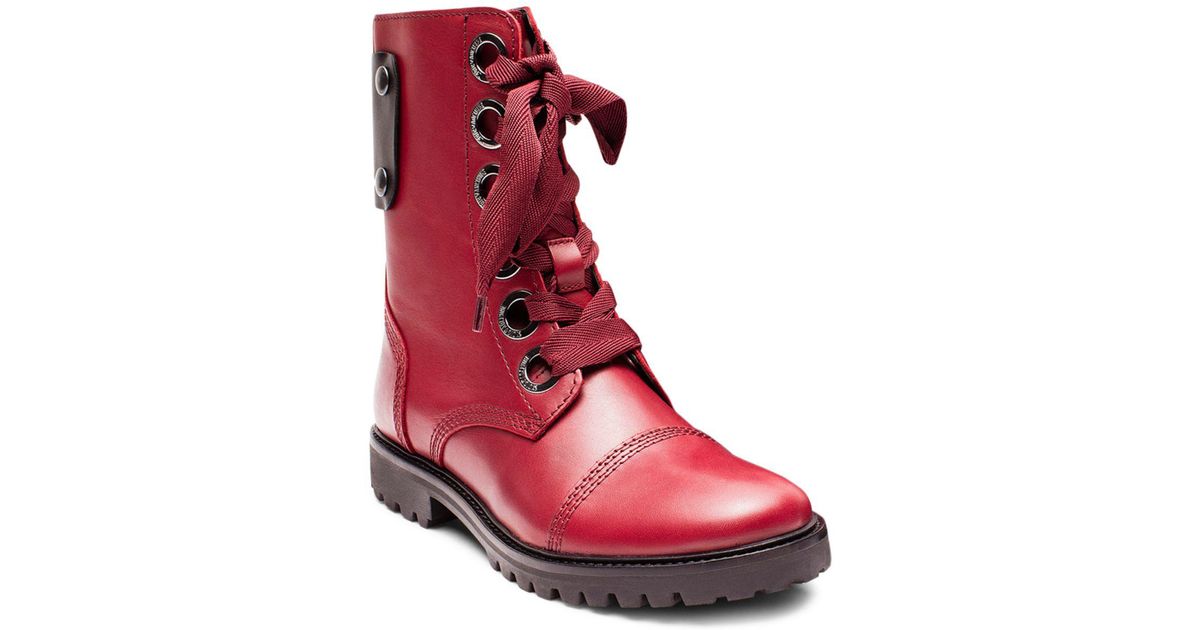 leather combat booties