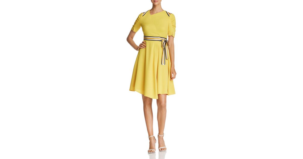 karen millen mustard dress