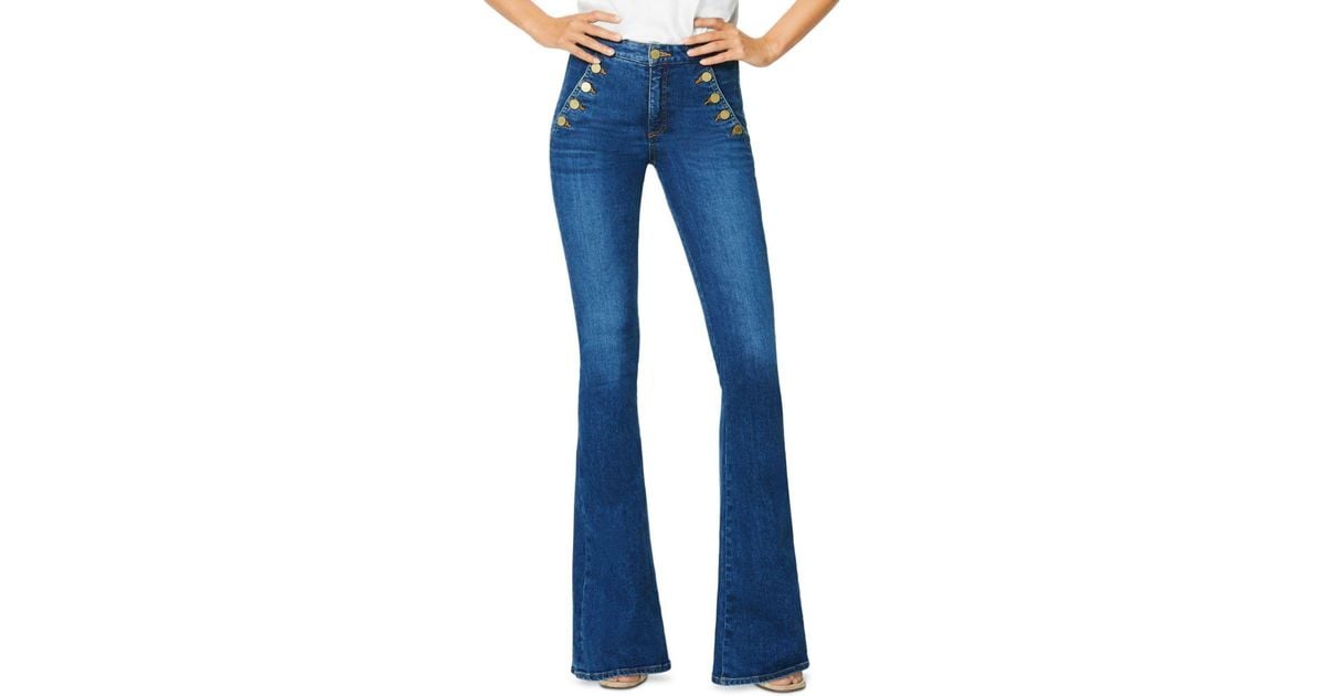 Ramy Brook Helena High Rise Flared Sailor Jeans In Medium Wash in Blue ...