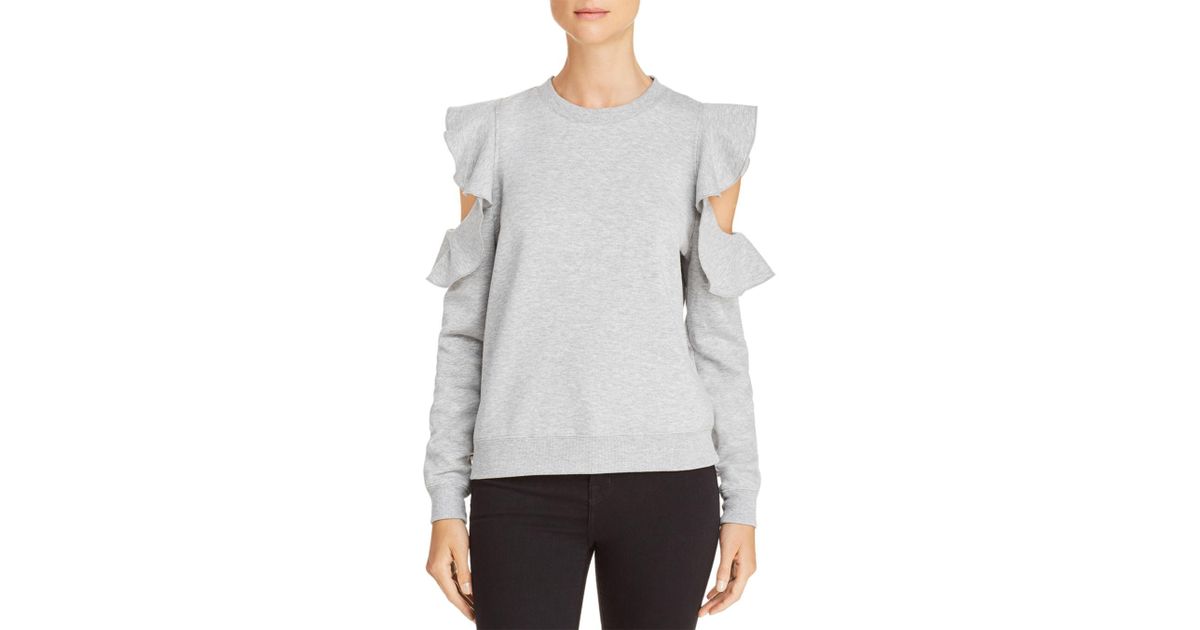 rebecca minkoff gracie cold shoulder sweatshirt