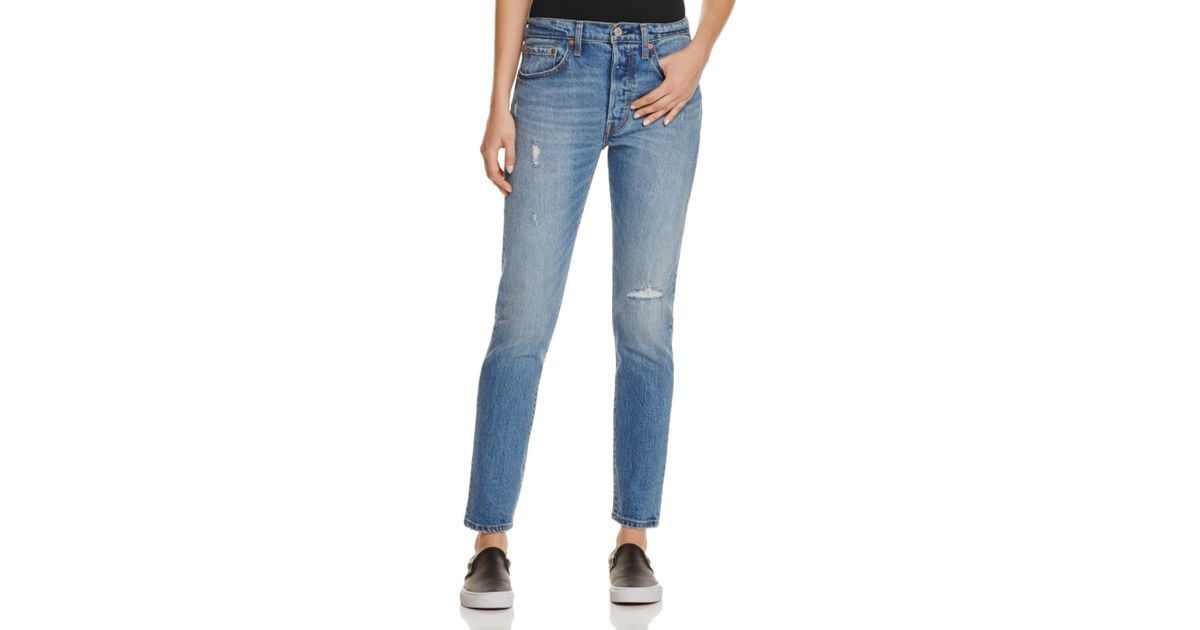 levi's 501 skinny jeans post modern blues