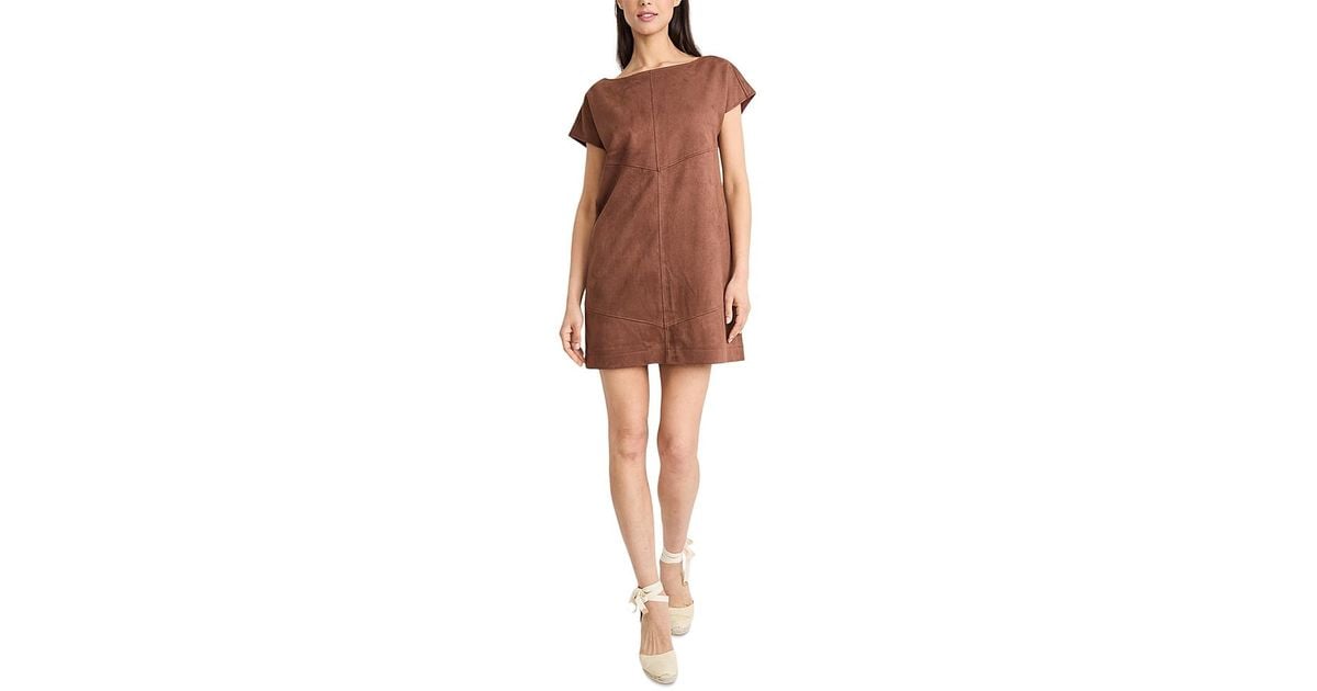 The Good Journey Tie Back Mini Dress in Brown | Lyst