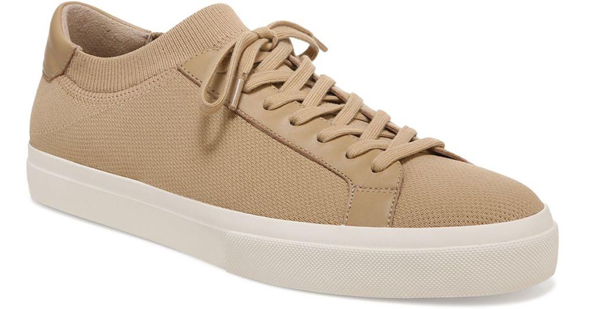 Vince Fulton Knit Lace Up Sneakers in Natural for Men Lyst