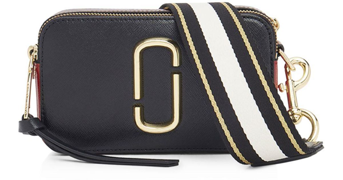 Marc Jacobs Snapshot Leather Camera Bag in Black/Red/Gold (Black) Lyst
