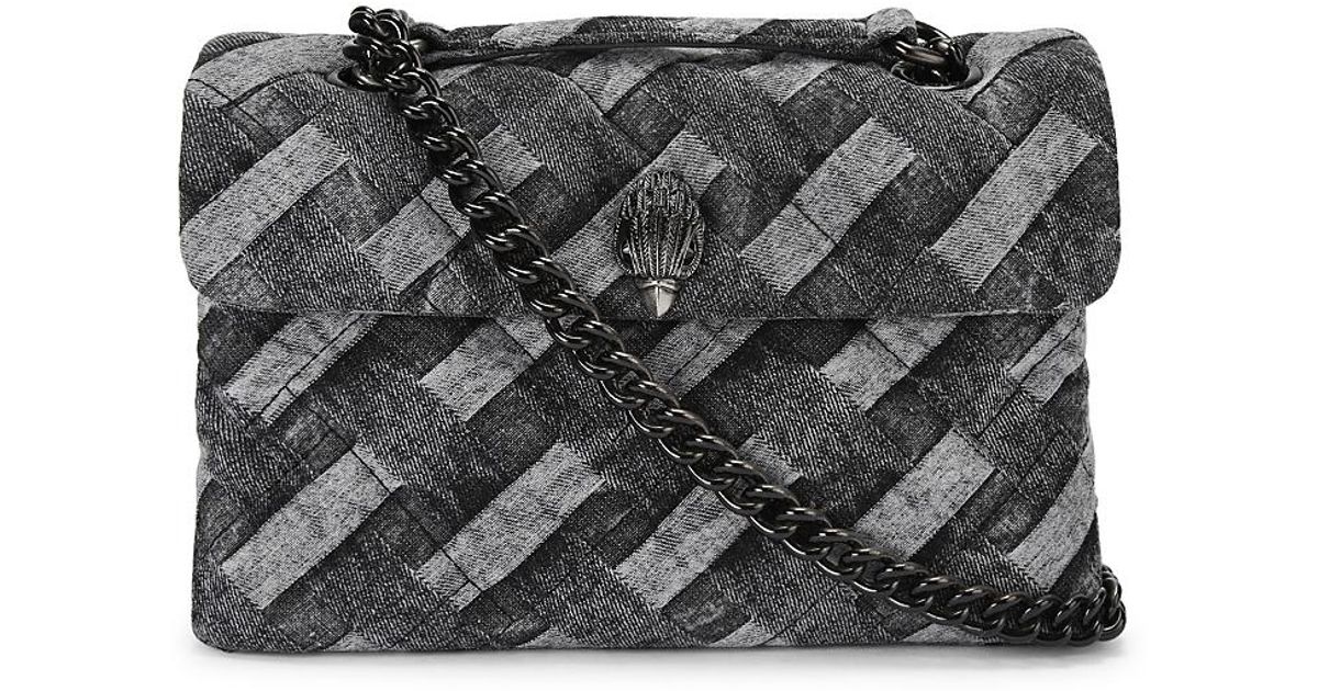 Kurt Geiger Kensington Soft Crossbody in Gray | Lyst