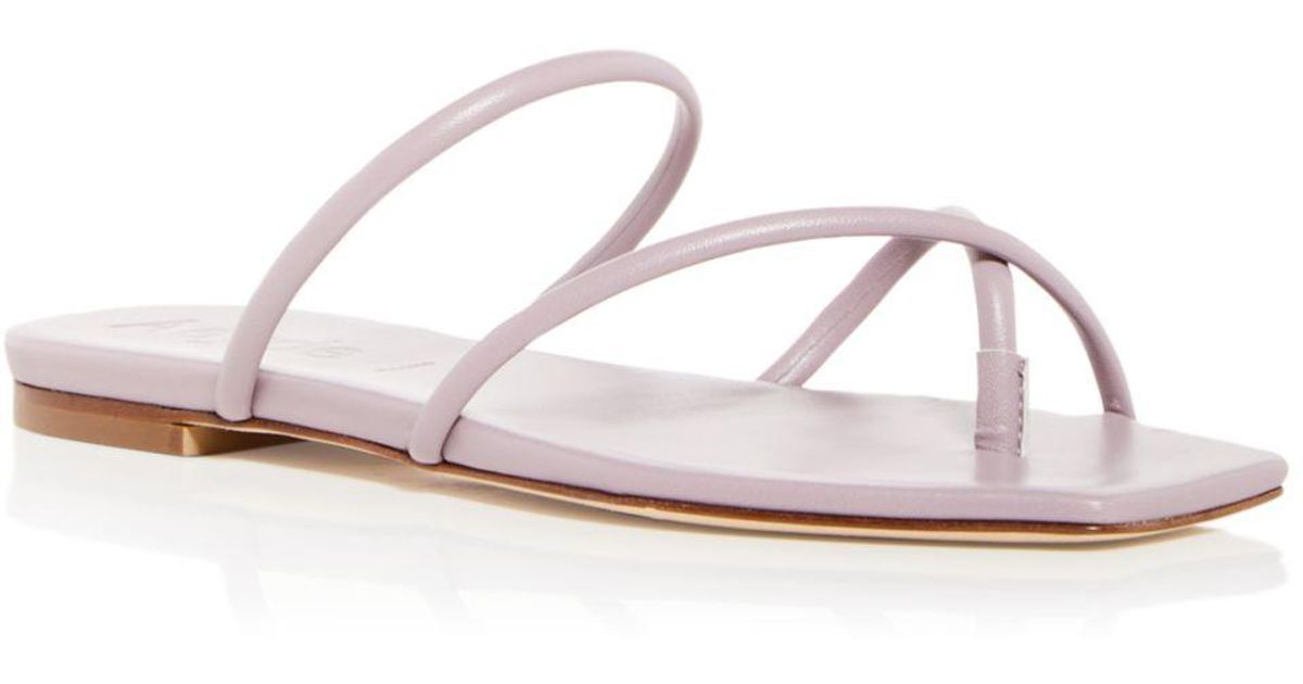Aeyde Leather Slide Sandals in Lavender (Purple) | Lyst