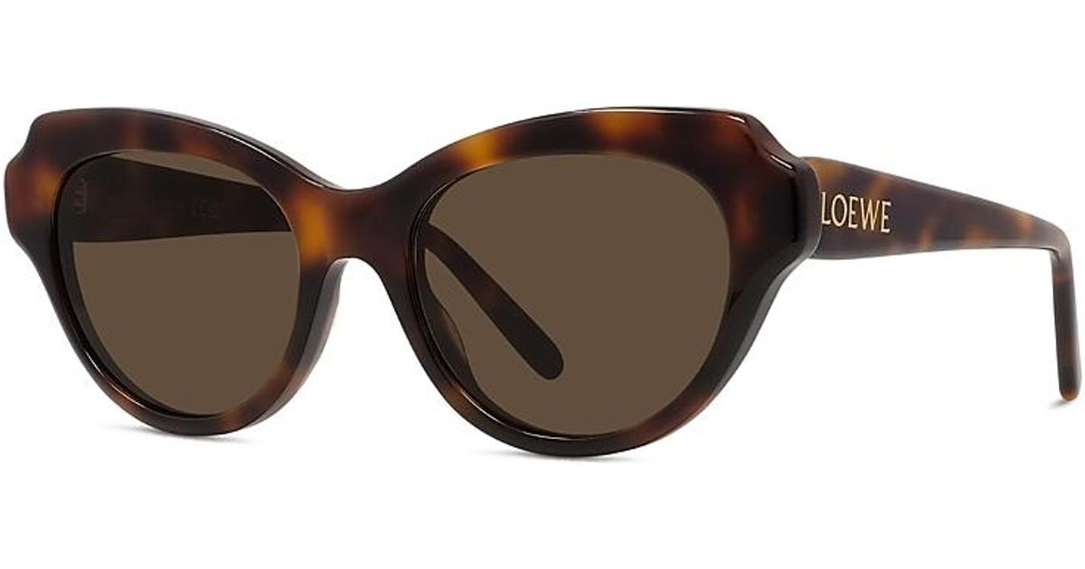 Loewe Slim Geometric Sunglasses, 53Mm in Brown | Lyst display picture 2