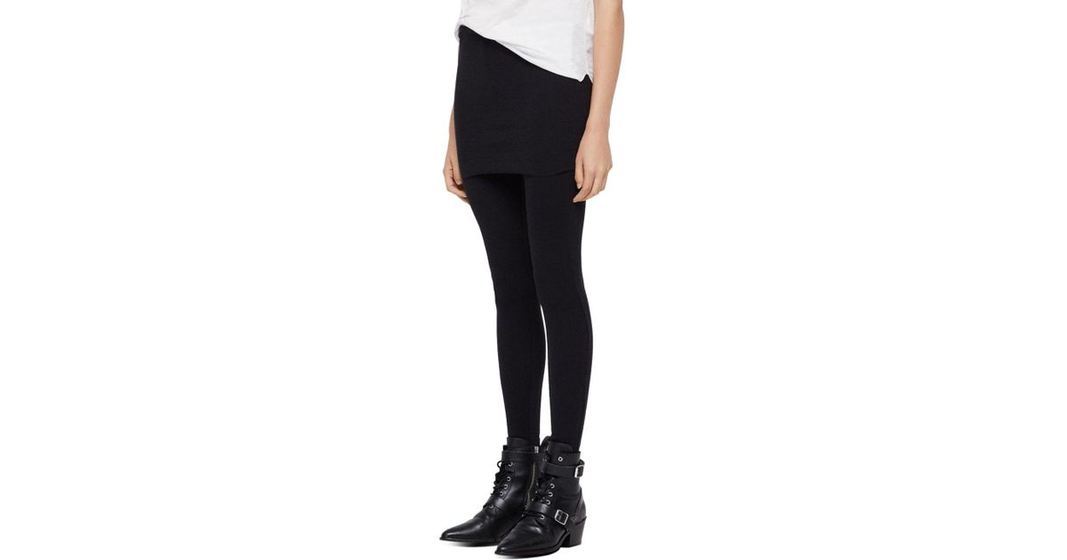 allsaints skirted leggings