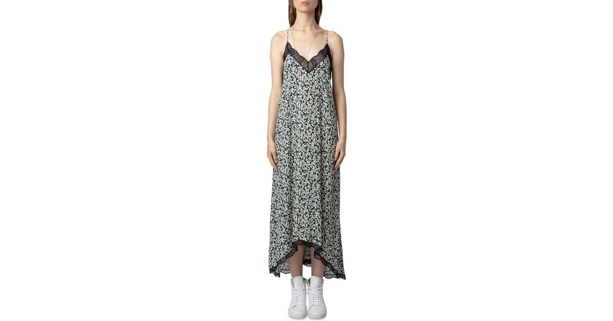 Zadig & Voltaire Risty Lace Trim Dress | Lyst