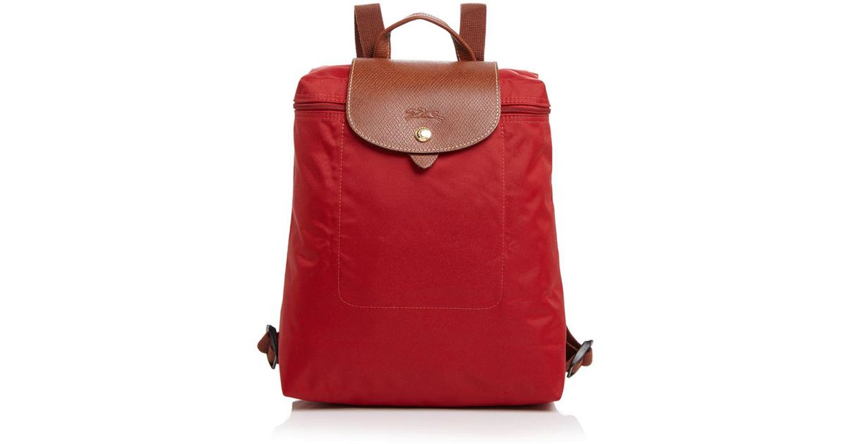 longchamp orange backpack