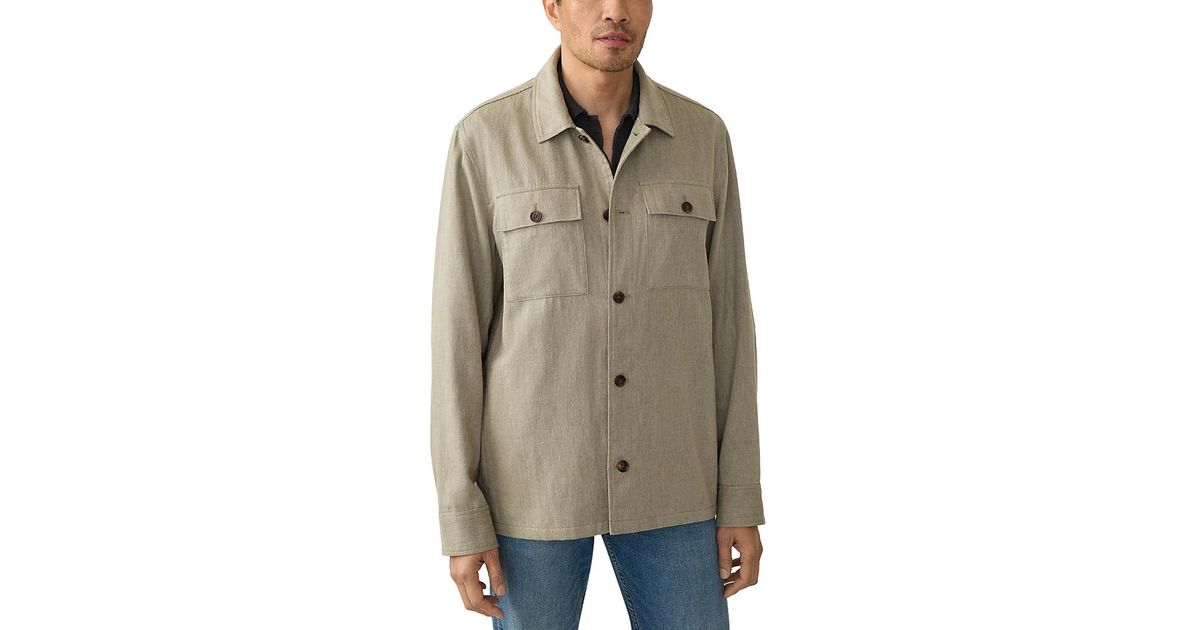 Faherty Movement Shirt Jacket in Natural for Men | Lyst