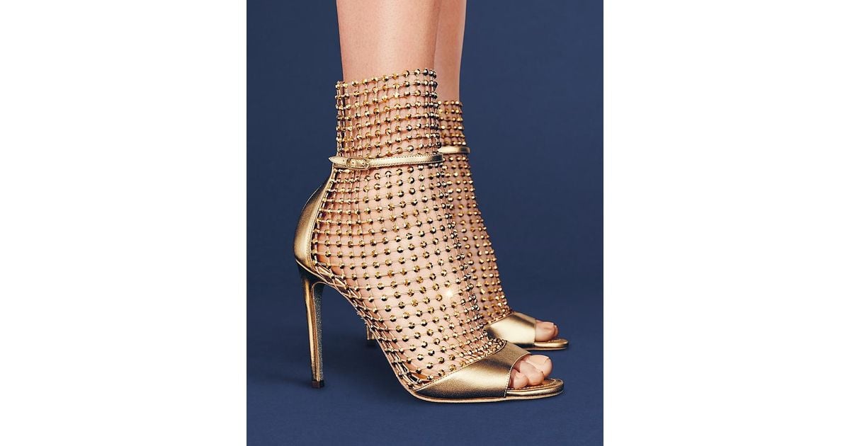 Rane Rene Rene Caovilla Galaxia Rhinestone Mesh Stiletto Sandals in Blue | Lyst