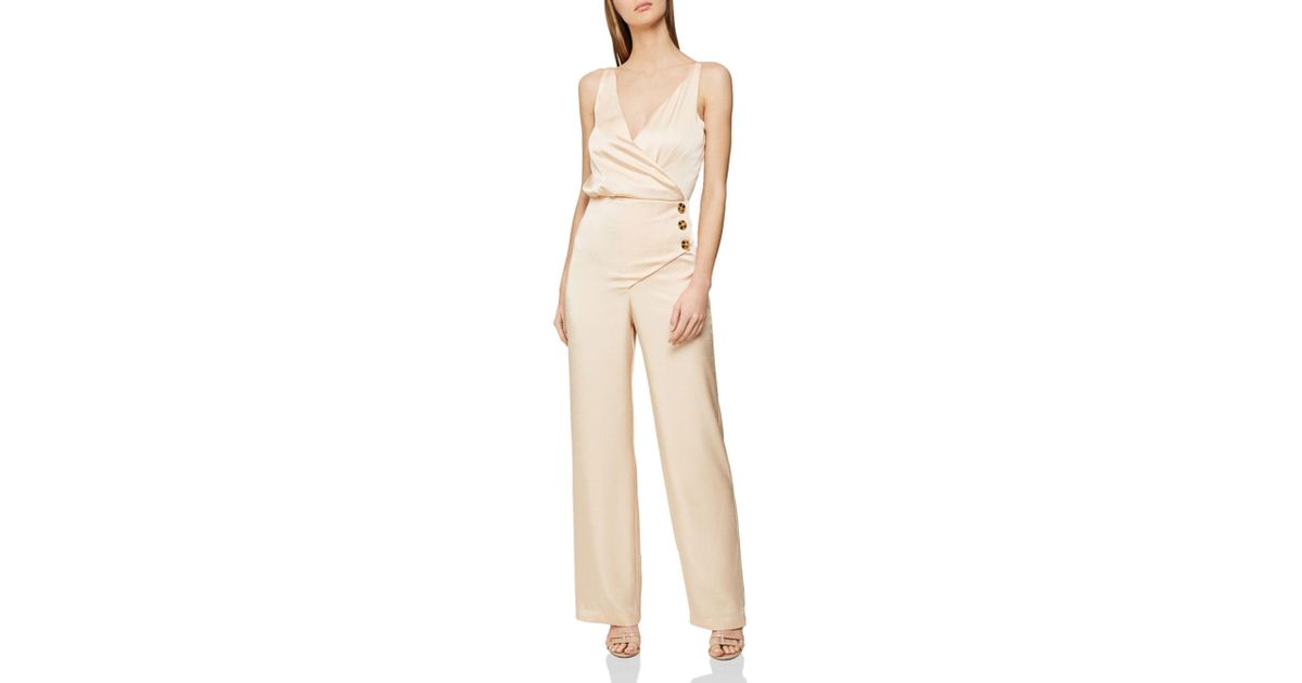 reiss gold jumpsuit