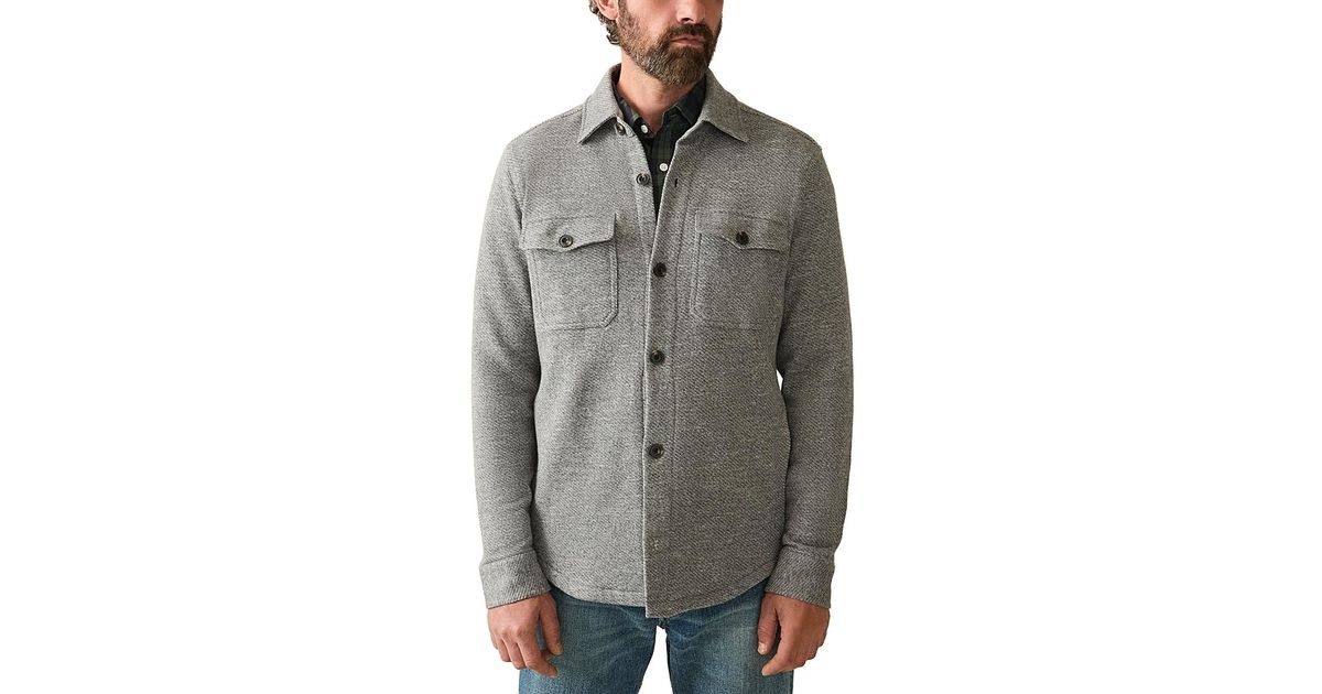 Faherty Inlet Shirt Jacket in Gray for Men | Lyst