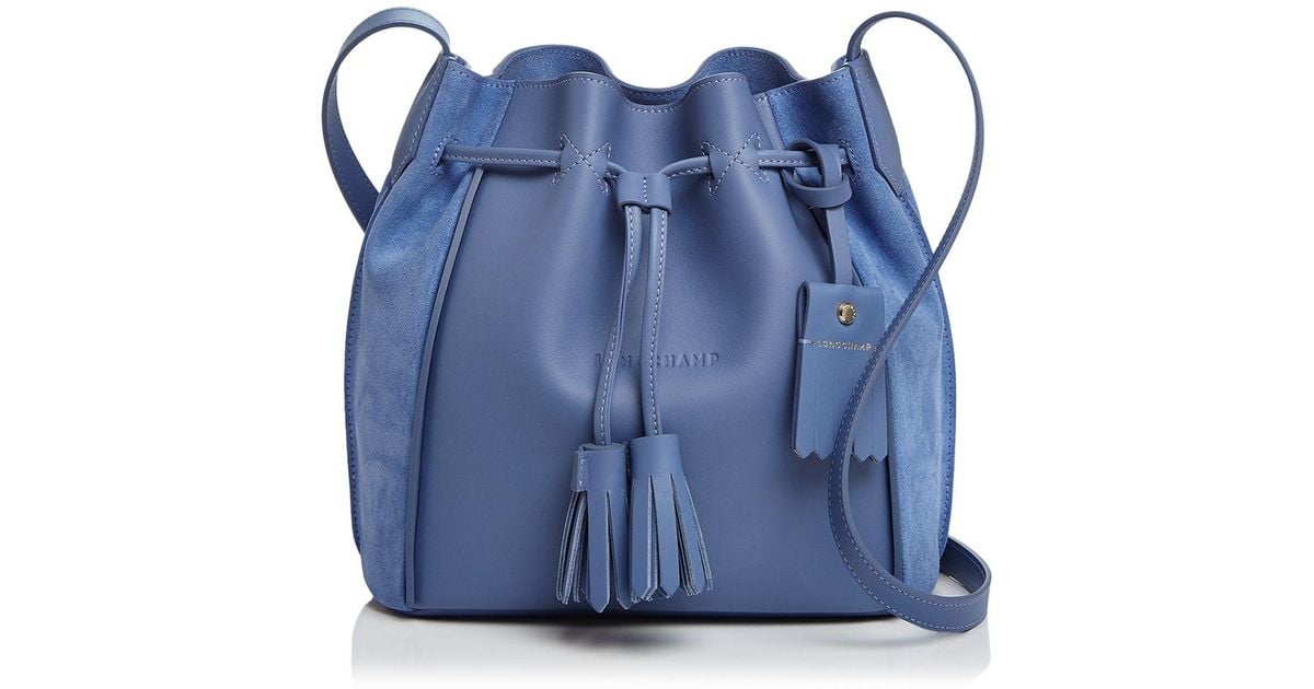 Longchamp Penelope Leather Bucket Bag 