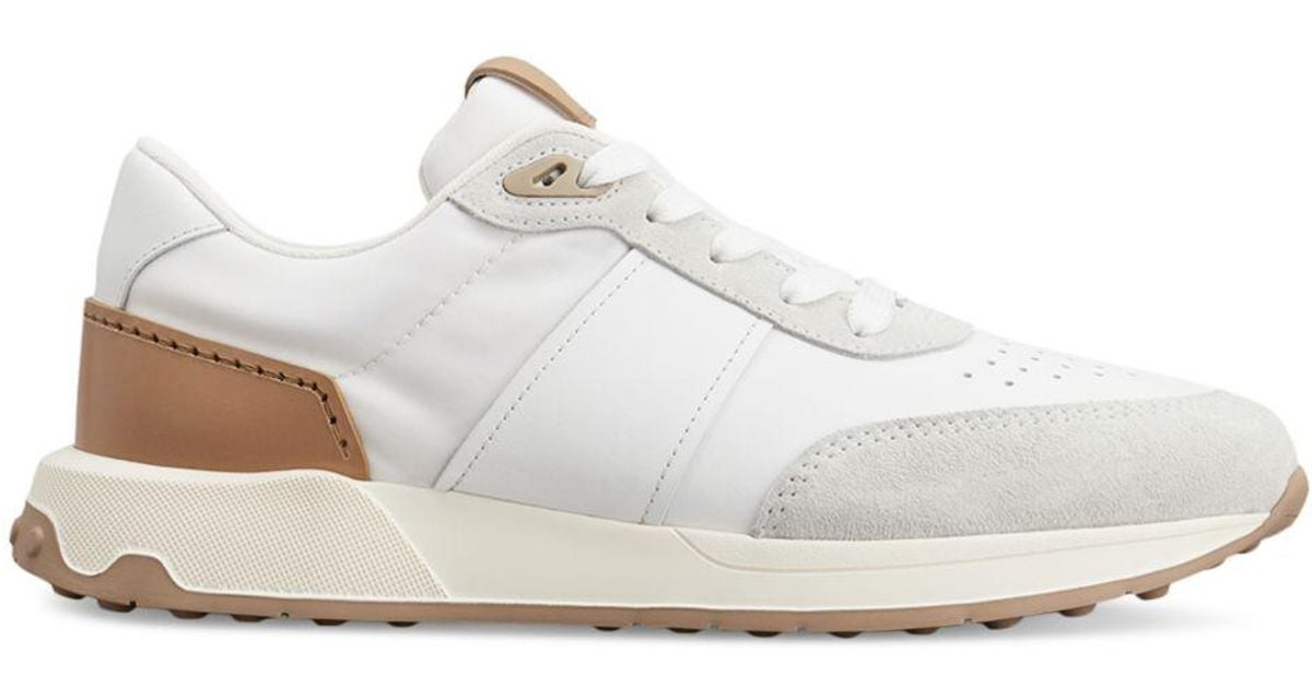 Tod's Lace Up Running Sneakers in White for Men | Lyst