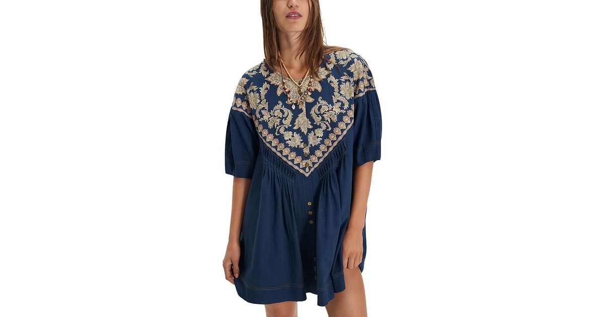 Free People Orson Minidress in Blue | Lyst